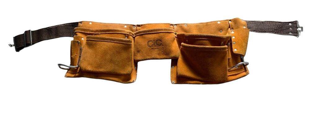 CLC Work Gear Heavy Duty Suede Leather Work Apron Utility Belt adjustable
